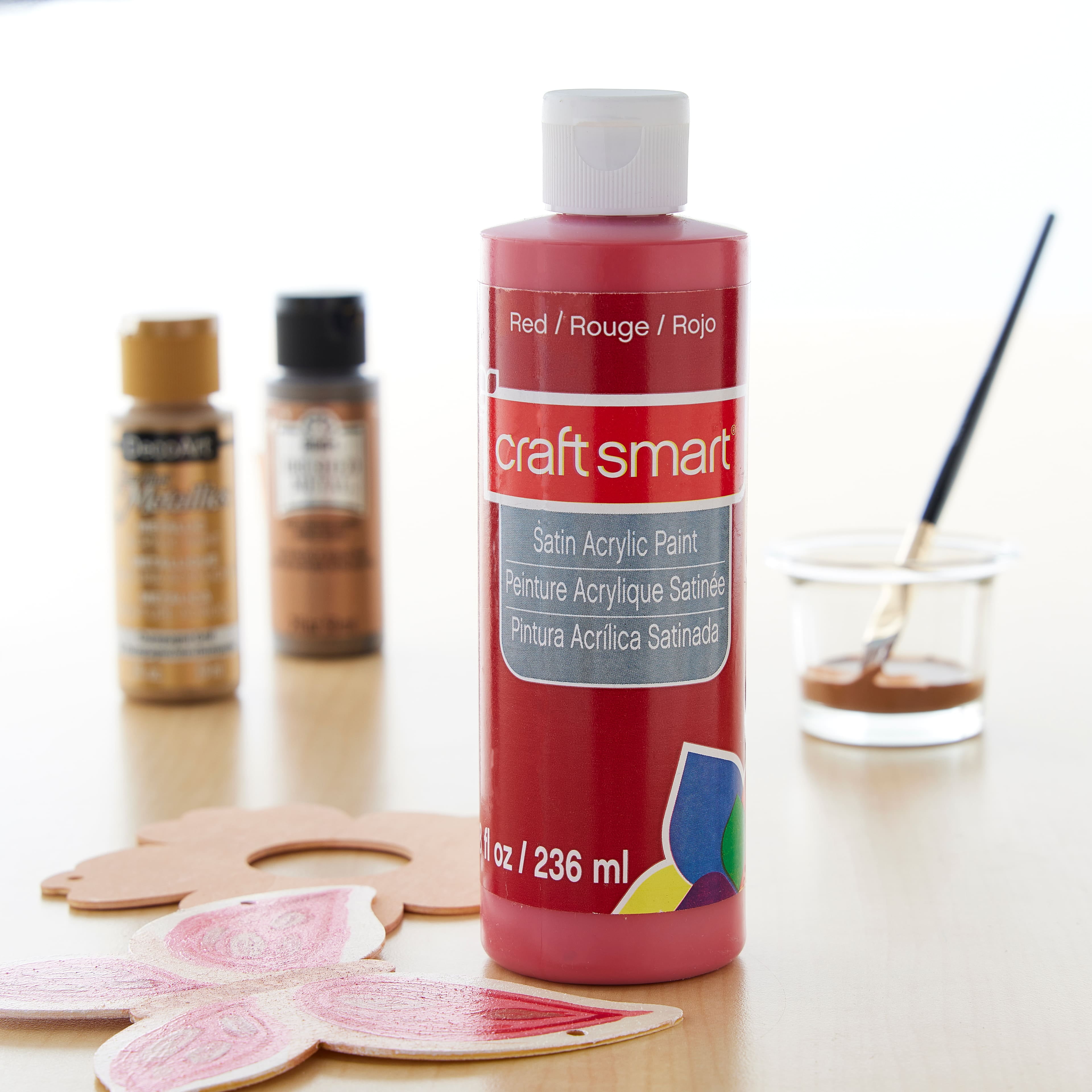 Craft Smart Satin Acrylic Paint, 8oz., 8 Pack