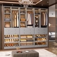 thumbnail image 6 of Homieasy 7 FT (84") Free Standing Closet Organizer System - Heavy Duty Wardrobe Tower with Drawers & Shelves for Small Walk-in Closets, 1800+ LBS Max Load Capacity,Gray, 6 of 7