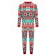 thumbnail image 1 of Navidad hombres papá impreso manga larga cuello redondo cremallera Navidad familia juego mono pijamas Fridja  hfkajh102415, 1 of 8