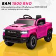 thumbnail image 3 of Chevrolet Tahoe Kids Ride on Car, 12V Powered Ride on Toy with Remote Control, 4 Wheels Suspension, Safety Belt, MP3 Player, LED Lights, Electric Vehicles for Boys Girls, Pink, 3 of 11