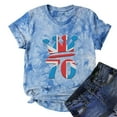 thumbnail image 1 of Puntoco Camiseta de mujer Camisetas Cuello redondo Camiseta de manga corta Camiseta con estampado de letras Tie-Dye Camiseta tops Blusa Regalo para mujer Puntoco Puntoco-2416, 1 of 4