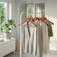 thumbnail image 2 of Unique Bargains 2Pcs Wood Durable Space Saving Home Clothes Hangers Anti-Slip, 2 of 6