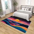 thumbnail image 4 of 5x6 Rug, Boho Rug Washable Non Slip Soft for Living Room Bedroom, Abstract Sunset Area Rug, Colorful Mountain Landscape Carpet, Boho Home Decor & Gifts, 4 of 7