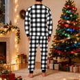 thumbnail image 3 of Men's Christmas Pajama Sets Long Sleeve Crewneck Plaid Print Tops And Pants Comfort Soft Warm Loungewear, 3 of 4