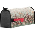 thumbnail image 2 of Orange Red Flowers Mailbox Cover Magnetic Mailbox Wraps, Spring Summer Colorful Floral Mailbox Covers Standard Size 18x21 inch,Rustic Mail Wrap Post Letter Box Decoration for Outdoor Gardern Yard, 2 of 7