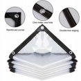 thumbnail image 3 of Clear Tarp Heavy Duty Tarp Cover Waterproof Tarpaulin with Grommets for Gardening Camping Traveling 39x39in, 2 Pcs, 3 of 6