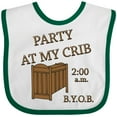 thumbnail image 3 of Inktastic Party at My Crib Boys or Girls Baby Bib, 3 of 4