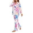 thumbnail image 3 of Garronmavis Tie Dye Pajama Set Womens Loungewear Sleepwear Button Down Soft Comfy Nightwear PJs Set Casual Stylish Lounge Sets with Pockets, 3 of 7
