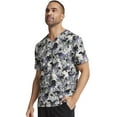 thumbnail image 4 of Tooniforms Scrubs Top For Men  Women V-Neck Print TF728, S, Botanical Dino, 4 of 4