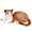 Brown Drop-9.8in, variant on Cute Stuffed Animal Cat Plush - Soft Kitty Home Plush Toy - Precious Pet Companion - Lie 9.8inch