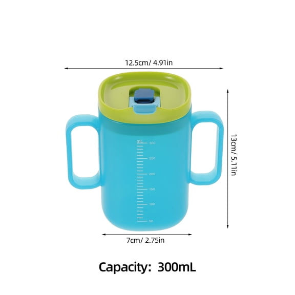 MERRYHAPY 300ml Elderly Care Cup with Lid and Straw, Spill-Proof Drinking Cup for Adults, Kids, Baby, Liquid Diet, Cold Beverage Cup