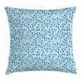thumbnail image 1 of Leaves Throw Pillow Cushion Cover, Blue Ornate Silhouette Leaves with Berries Rustic Country Life Inspirations, Decorative Square Accent Pillow Case, 16 X 16 Inches, Blue Pale Blue, by Ambesonne, 1 of 2