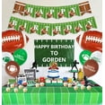 thumbnail image 6 of Football Theme Party Supplies - Including HAPPY BIRTHDAY Banner, Football Foil Balloons, Cake Topper, Tablecloth, Balloons for Game Day, and Football Birthday party Decorations, 6 of 7