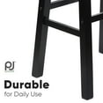 thumbnail image 2 of PJ Wood Saddle-Seat 24 Inch Kitchen, Table, & Bar Counter Stool, Black, 2 of 7