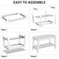 thumbnail image 3 of 31.5"  Rustic Coffee Table for Living Room, Rectangular Wooden Centre Table with Storage Shelf, Easy Assembly & Compact for Small Spaces, Flats, 3 of 7