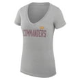 thumbnail image 2 of Women's G-III 4Her by Carl Banks Heather Gray Washington Commanders Dot Print V-Neck Fitted T-Shirt, 2 of 3