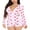 Pink Lips, variant on LMLYSoH Women's Sexy High Waist Playsuit, Casual Pattern Printing Romper, Long Sleeve Short Pants Home Clothing