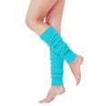 thumbnail image 2 of LAVA 2 Packs 80s Adult Neon Leg Warmers Knitted Crochet Long Boot Socks for Yoga Workout Dance Party Blue, 2 of 8