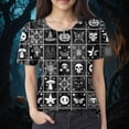 thumbnail image 2 of Godom Halloween Shirts for Women Funny Graphic Tee Shirts Pumpkin Short Sleeve Top, 2 of 4