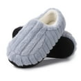thumbnail image 6 of Women Memory Foam Slippers Comfy Plush Warm House Shoes Slip on Ladies Bedroom Flat Slippers for Indoor Outdoor,Light Blue，XL(11-12), 6 of 6