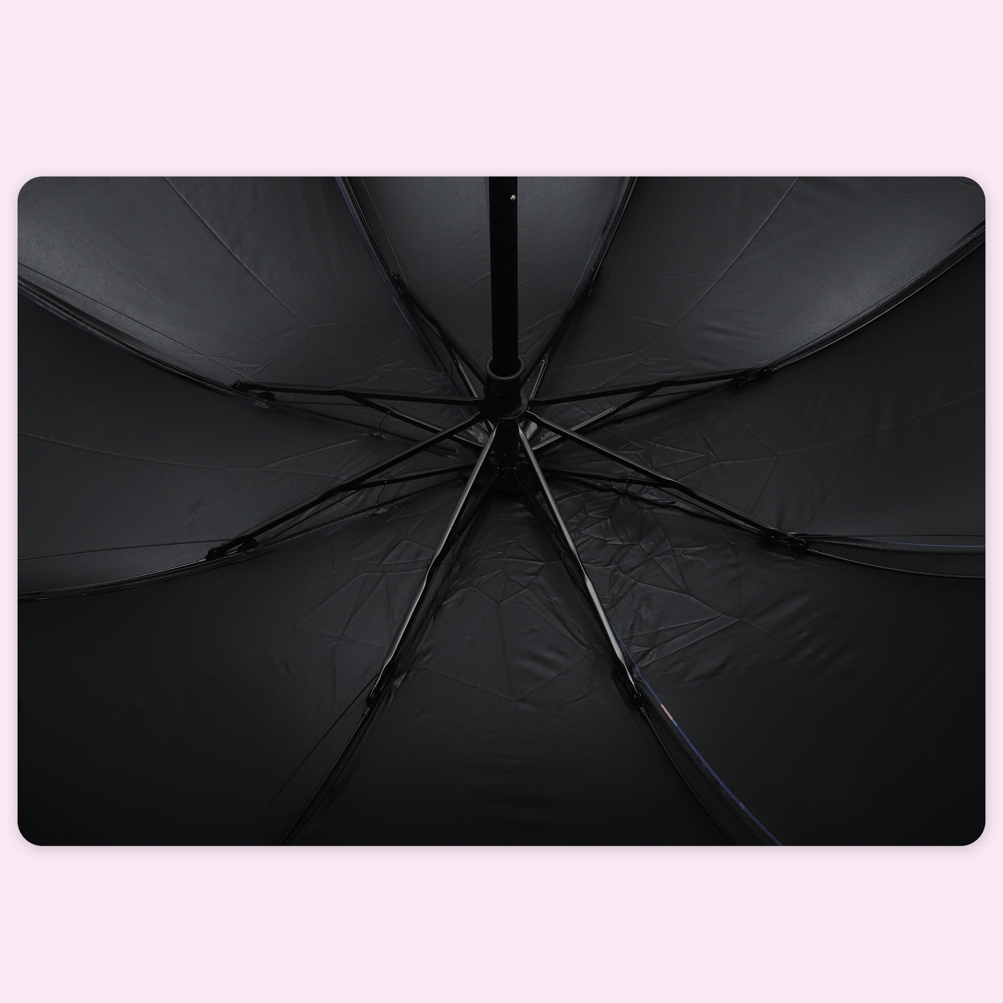 Unique Bargains Portable Manual Open Close Rain Umbrella Navy Blue