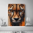 thumbnail image 2 of Mudket Framed Abstract Cheetah Canvas Wall Art, Orange and Black Wildlife Print Wall Decor, Ready to Hang for Men Office - 12"L x 8"W, 2 of 10