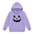 thumbnail image 5 of CPNG Girls and Boys Halloween Hoodies Long Sleeve Hooded Sweatshirt with Halloween Theme Print Loose Fit Casual Daily Pullovers Tops, 5 of 6