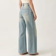 thumbnail image 4 of PBFRDSJ Women's Stretch Straight Denim Pants High Waisted Wide Leg Boyfriend Jeans Soft Casual Tummy Control Trousers with Pockets, 4 of 8