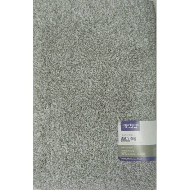 Better Homes and Gardens Thick and Plush Bath Rug, 23 x 39, Taupe