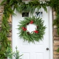 thumbnail image 4 of HomeKingdee Artificial Christmas Wreaths for Front Door, Large Winter Green Pine Wreath with Red Berries and Hangers, Real Touch Door Wreath, 4 of 6