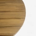 thumbnail image 6 of Nina 31.5" Outdoor Patio Round Coffee Table, Solid Wood Frame, Light Teak, 6 of 13