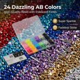 thumbnail image 3 of Kit de strass Worthofbest de 33.000 piezas, 3 mm, base plana, multicolor, 3 of 9