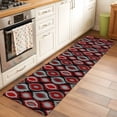 thumbnail image 2 of Red Black Geometric 2'x6' Runner Rugs for Hallway Kitchen Bedside Non Slip Washable, Abstract Art Diamond Modern Entryway Rug Runners with Rubber Backing, Long Carpet Runner for Laundry Room, 2 of 8