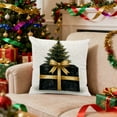 thumbnail image 4 of PuSpu 45x45cm Christmas Pillow Set - 2Pcs Multicolor Polyester Cushion Covers, Festive Living Room Sofa Decor, Easy Care & Durable, 4 of 6