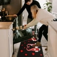 thumbnail image 5 of Valentine Kitchen Rug Set of 2 Kitchen Floor Mats Non-Slip Backing Valentines Day Gnomes Kitchen Mat Washable Seasonal Holiday Wedding Doormat Runner Rug 17"x47.2"+17"x30", 5 of 6