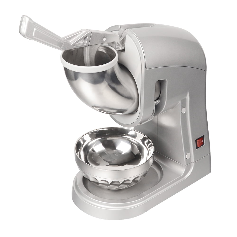 120V 350W Commercial Electric Ice Crusher, Ice Shaver with Removable Dual Blades