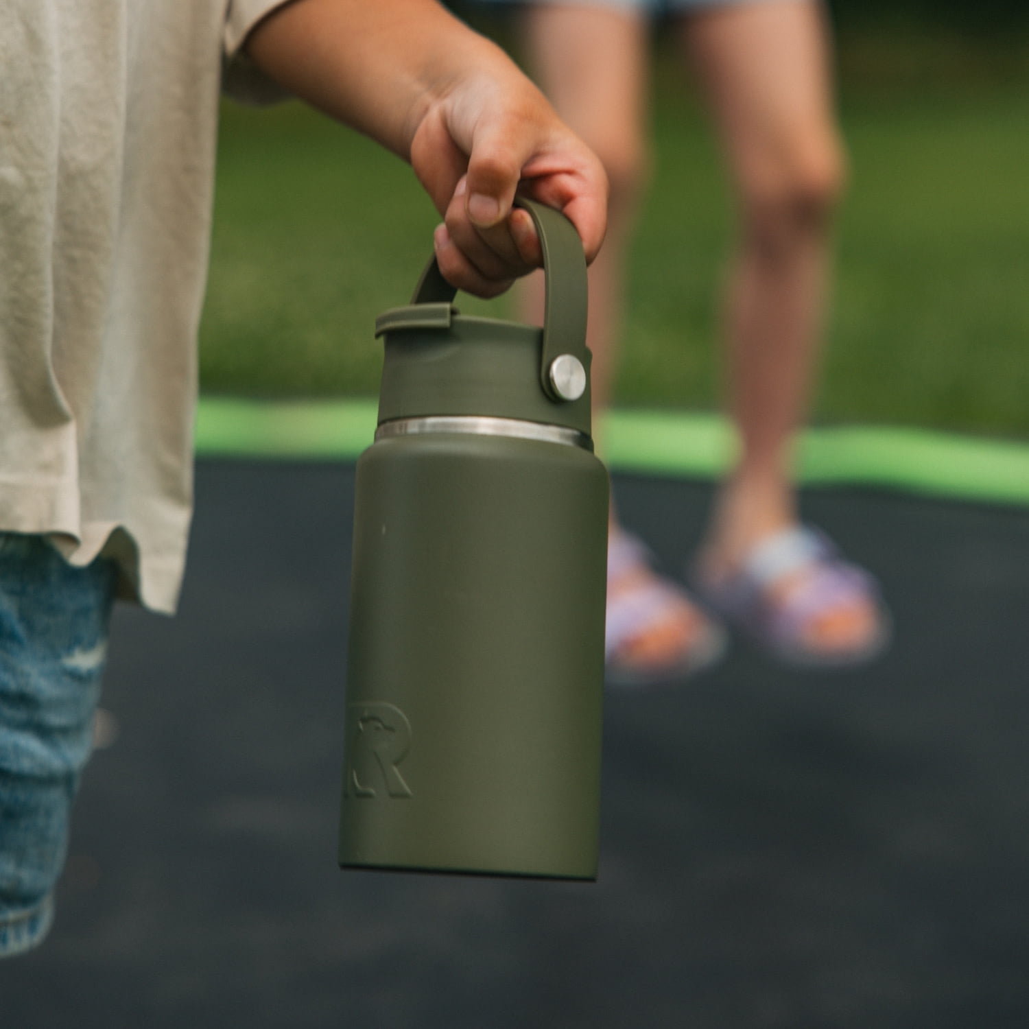 RTIC 16 oz Ceramic Lined Insulated Outback Water Bottle, Leak Resistant, Olive