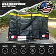 thumbnail image 3 of Mockins 30 Cu Ft. Yellow Waterproof Car Carrier Cargo Bag (60"x24"x36") with Buckle Straps, Lock and Storage Bag, 3 of 9