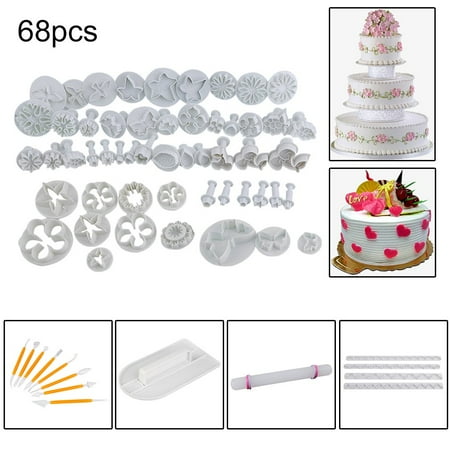 68 Pcs Sugar Craft Dessert Cake Plungers Cake Decoration Cutter
