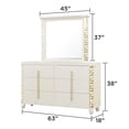 thumbnail image 5 of Cinderella Traditional Style 5 Pc Queen Bedroom Set with LED and Gold Accents, 5 of 18