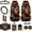 Deer Camo Hunting, variant on Jeiento Deer Camo Hunting 12 Pcs Front Car Seat Cover Set with Steering Wheel Cover Seat Belt Pads Armrest Cover Coaster Trash Bag Air Vent Storage Bag Rearview Mirror Cover Keychain Auto Accessory