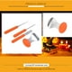 thumbnail image 3 of Inteprter Juego de 4 unidades de herramientas de grabado de calabaza de Halloween de acero inoxidable, herramientas de grabado antideslizantes con mango Cocina y Comedor Inteprter HA064955-00, 3 of 6