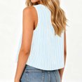 thumbnail image 6 of VBVC Women's Striped Button Down Tank Tops , Ladies' Loose Fit Sleeveless Blouse , Casual Summer Shirts For Women, S-2XL, 6 of 6