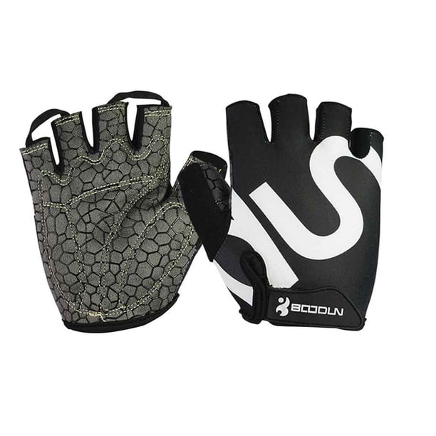 Greeniant BOODUN Fshion Guantes de ciclismo Gel Bicicleta Carreras Deporte Carretera Montaña Medio dedo Transpirable Fitness Mitten Guantes de ciclismo Ciclismo Negro L Greeniant HW4060-08