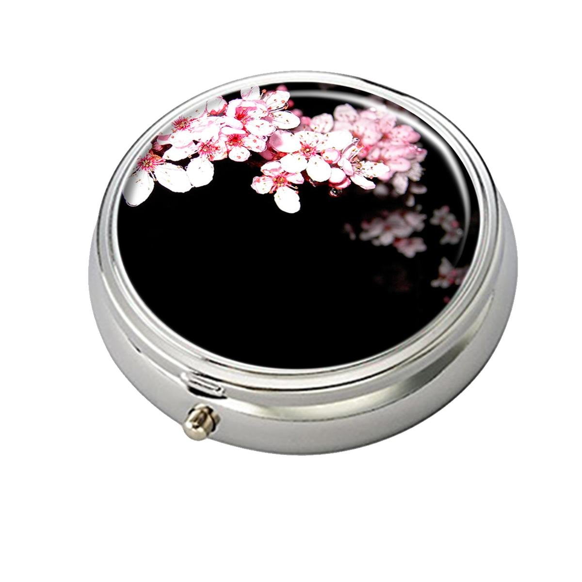 Cecillia Falling Flower Cherry Blossom Decorative Boxes Silver