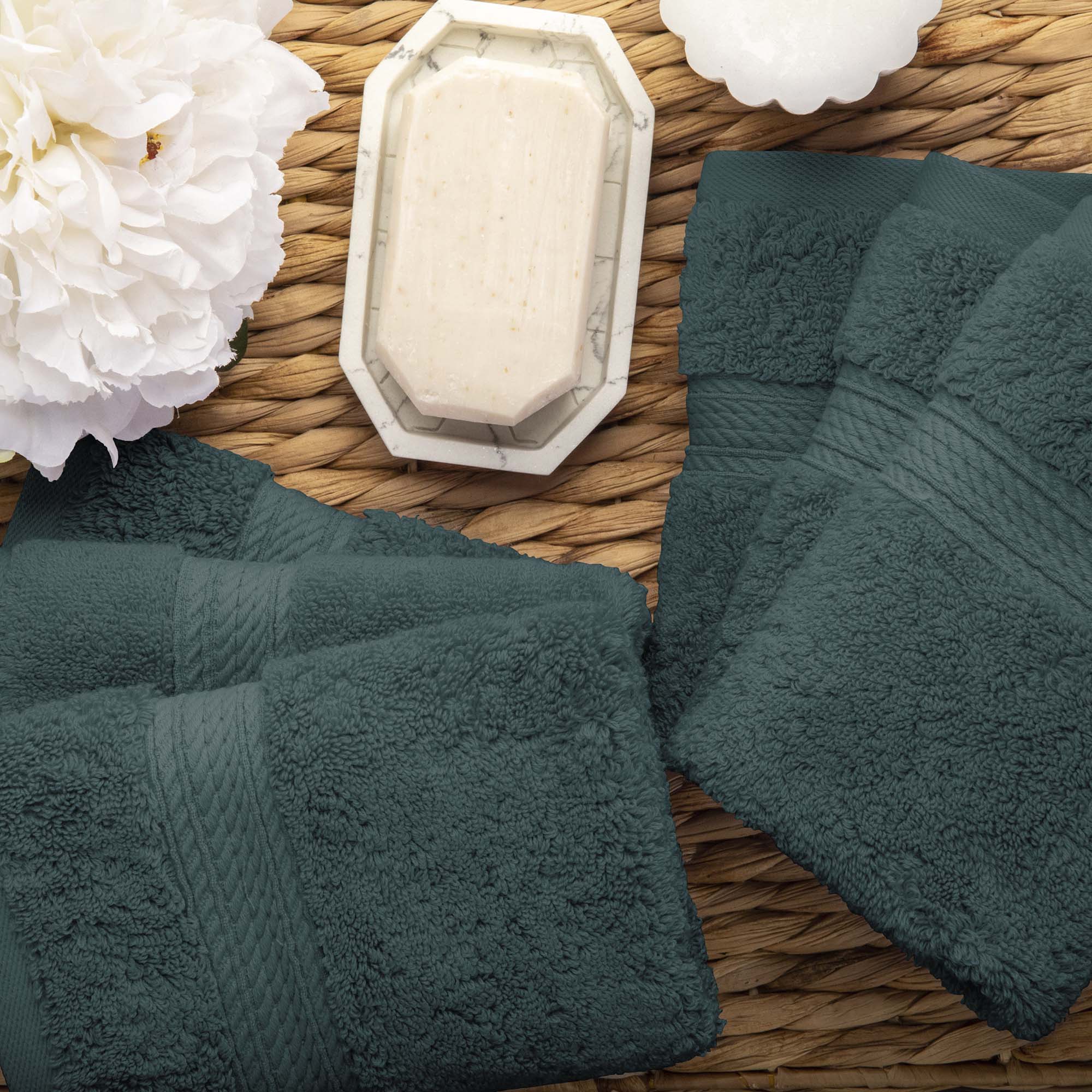 Superior 800 GSM Egyptian Cotton 10-Piece Towel Set, Soft Ultra Absorbent Towels, Charcoal