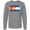 AC-Heather Grey, variant on Colorado Flag Distressed Look Long Sleeve T-Shirt