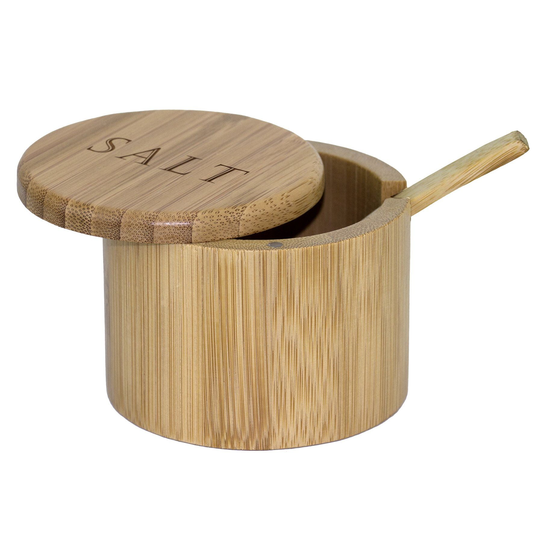 Totally Bamboo Salt Box, Bamboo Storage Box with Swivel Lid
