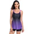 thumbnail image 2 of FEORJGP Women Summer 2 Piece Tankini Sets Sleeveless Camisole Dot Print U-Neck Tunic Tops and Elastic Shorts Ladies Fashion Casual Swimsuit for Beachwear Bathing Suit, 2 of 7