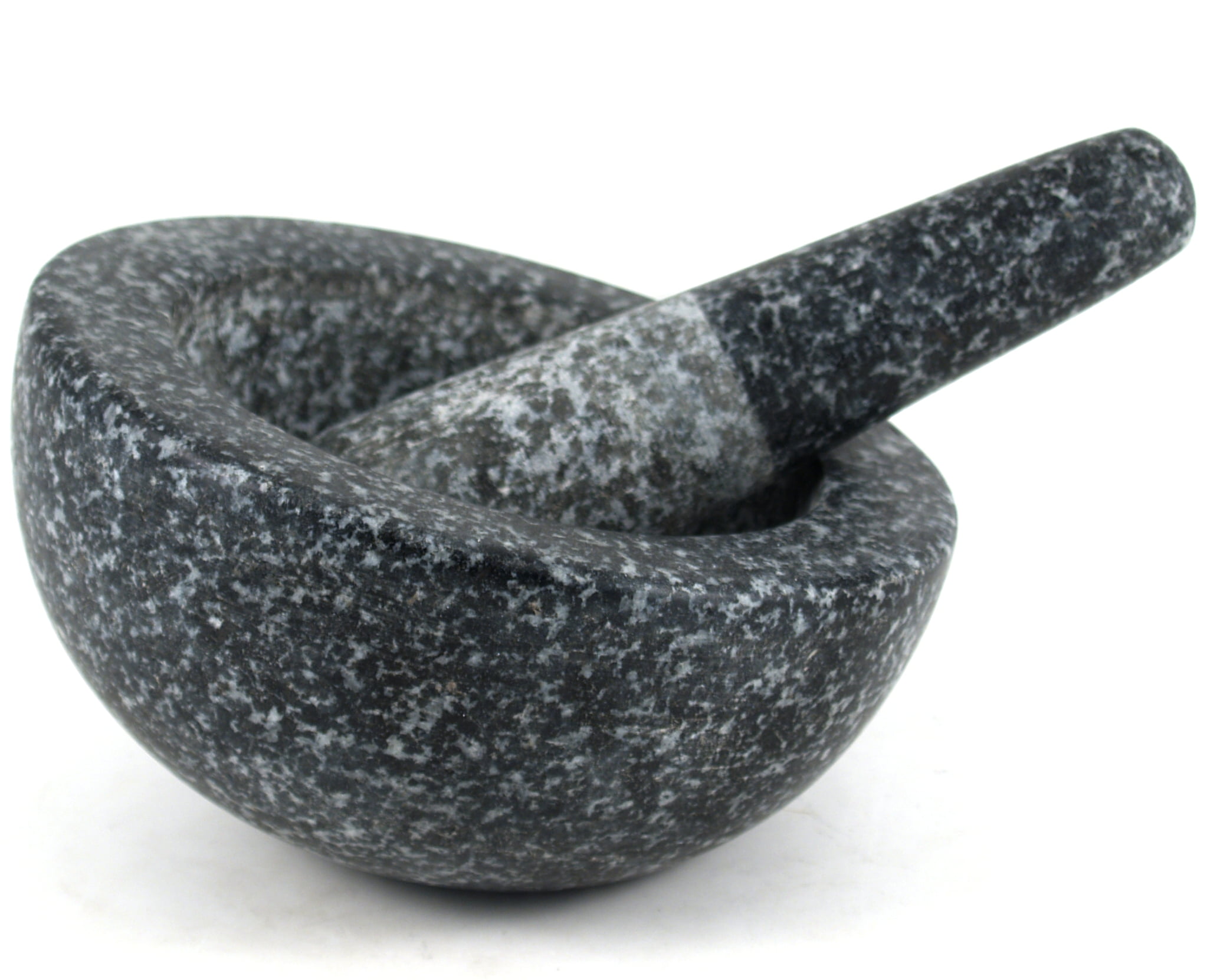 Fresco Black Speckled Granite Slope Mortar and Pestle